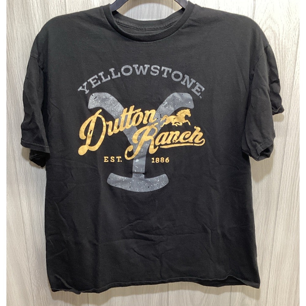 Yellowstone Dutton Ranch Est. 1886 Graphic Black T-Shirt Size XL